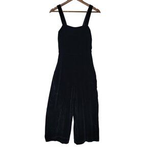 Madewell Squareneck Wide-Leg Jumpsuit Womens Size 0 Jet Black